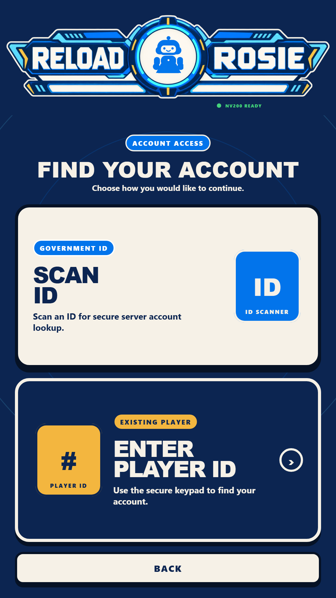 Rosie software account lookup screen